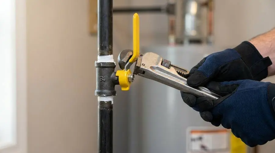 Gas line valve repair